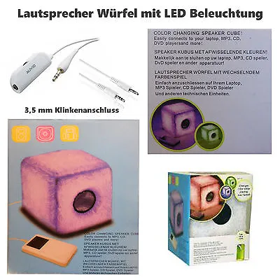 Kaufen Lautsprecher Würfel Soundbar LED Subwoofer Kopfhörer Klinke 3,5mm Musikanlage CE • 6.99€