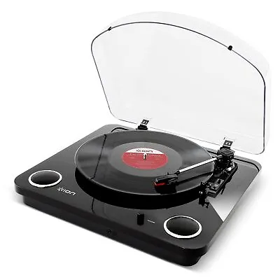 Kaufen Plattenspieler Ion Max LP Vinyl Eingebaute Lautsprecher Stereo 3,5mm Schwarz GUT • 35.95€