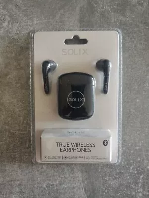Kaufen Solix TWS Wireless Kopfhörer Bluetooth 5.3 Schwarz Kabellos 25-Stunden -NEU-OVP • 10€