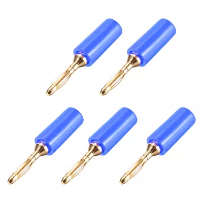 Kaufen 5 Stücke 2mm Bananenstecker Kabel Drahtstecker Stecker Klinkenstecker Gold Blau • 8.39€