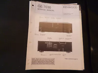 Kaufen Original Service Manual Schaltplan Kenwood GE-7030 • 12.50€