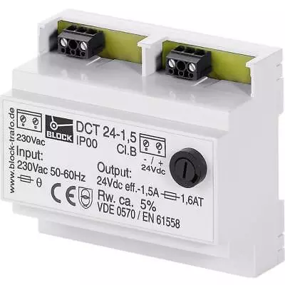 Kaufen Block DCT 24-2,5 Ungeregelte Gleichstromversorgung 24 V/DC 2.5 A 60 W Anzahl • 149.99€
