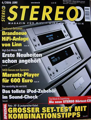 Kaufen Stereo 6/06 Rega P 9, Vienna Acoustics Mozart, Marantz SA 7001, Solution 720 • 4€