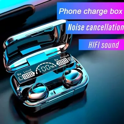 Kaufen TWS Wireless Bluetooth Headset Mit Ladebox Zur Geräuschunterdrückung, Schwarz • 5.69€