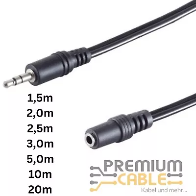 Kaufen Kopfhörer Audio AUX Stereo Verlängerung Klinke Kabel 3,5mm 1,5m Bis 5m 10m 20m • 4.77€