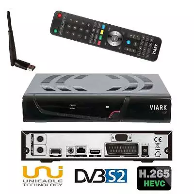 Kaufen Viark Sat Full HD Receiver H.265 HEVC DVB/S2 Wifi IPTV 1080p USB • 139€