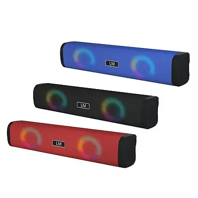 Kaufen Wireless Soundbar Desktop Lautsprecher USB Aufladen RBG Bunte Licht Elegante • 30.09€