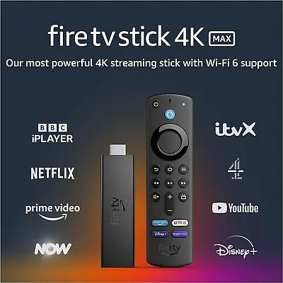 Kaufen Amazon Fire Stick 4K Max TV Stick Ultra HD Streaming Wi-Fi 6 Alexa Fernbedienung 3. • 68.02€