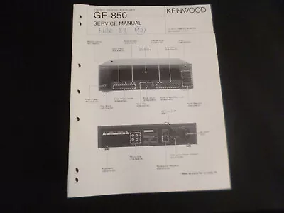 Kaufen Original Service Manual Schaltplan Kenwood GE-850 • 11.90€
