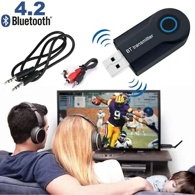 Kaufen USB Audio Bluetooth Sender 3,5mm AUX Adapter Transmitter Kopfhörer TV PC NS Xbox • 10.07€