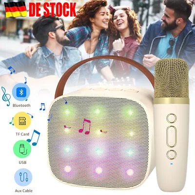 Kaufen Bluetooth Karaoke Maschine Karaoke Anlage +1 Mikrofonen Lautsprecher Heimparty • 22.92€