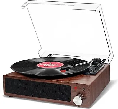 Kaufen Plattenspieler, FYDEE Vinyl Plattenspieler Bluetooth Schallplattenspieler Vintag • 40.55€