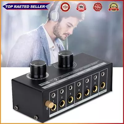Kaufen 6 In 1 Out Audio Switcher Black Audio Signal Selection Switch Audio Selector Box • 21.05€