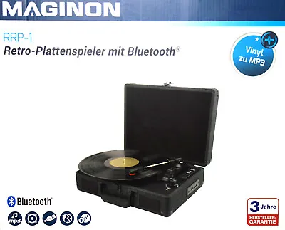 Kaufen PLATTENSPIELER BLUETOOTH Mit UMWANDLUNG ZU MP3 OVP MAGINON RRP-1 OVP • 13.50€