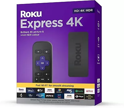 Kaufen ROKU Express 4K Streaming Media Player HD/4K/HDR! Stream Kostenlos! UK LAGER! UVP 199 • 54.86€