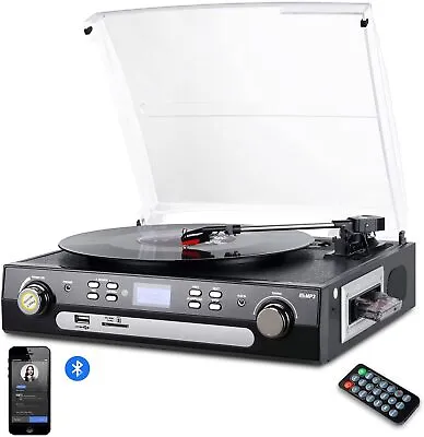 Kaufen Bluetooth Vinyl Plattenspieler,with Stereolautsprecher USB Port & SD Fernbedien • 79.99€