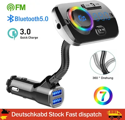 Kaufen Dual USB Bluetooth Ladegerät KFZ Adapter FM Transmitter Auto Radio MP3 Player • 16.99€