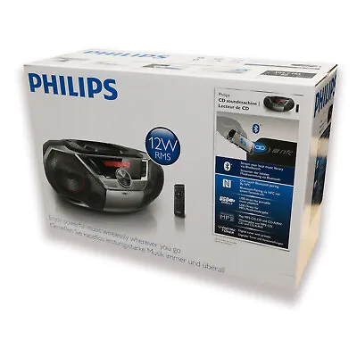 Kaufen Philips AZ700T/12 Soundmachine CD MP3-CD Bluetooth USB BT NFC UKW Schwarz/silber • 109.95€