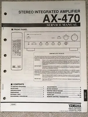 Kaufen Yamaha AX-470 , Service Manual, • 19€