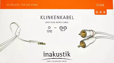 Kaufen Inakustik Star Klinkenkabel 3,5mm Klinke Vergoldet Audio Cinch Geschirmt 0,75m • 6.21€