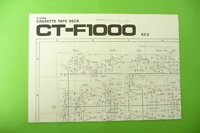 Kaufen Circuit Diagrams-Schaltpläne Für Pioneer CT-F1000 KCU  ,ORIGINAL !!! • 15€