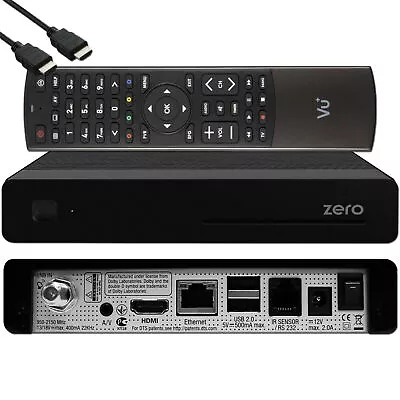 Kaufen ►VU+ Zero HW Version 2 - 1x DVB-S2 Full-HD Sat Tuner E2 Linux Receiver Schwarz✅ • 94€