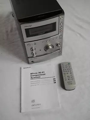 Kaufen Sony Mini Stereo Anlage Tuner CD/MP3 Player Fernbedienung Cassette Wecker Sleept • 20€
