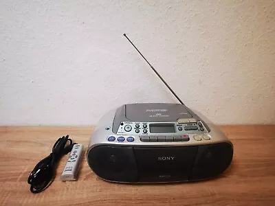Kaufen Sony CFD-S03CPL Tragbarer Mobiler CD MP3 Player Radio Timer Tape Bass Reflex • 85€