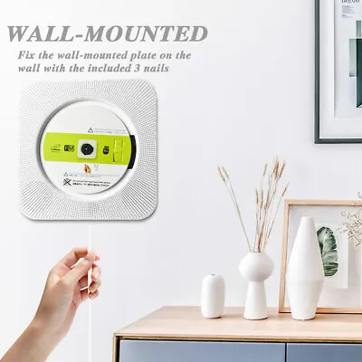 Kaufen Wandmontierbar Bluetooth HiFi-Lautsprecher Tragbarer CD Player FM-Radio USB • 49.04€