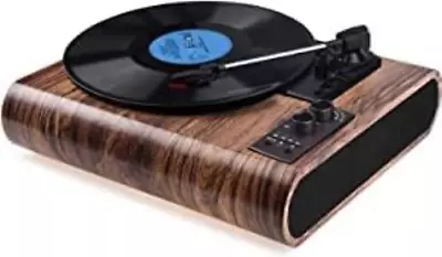 Kaufen Plattenspieler, Vintage Plattenspieler Bluetooth Vinyl Player LP Schallplattenspieler & 3 • 101.93€