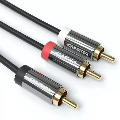 Kaufen 1m Subwoofer Y-Kabel Cinch RCA Kabel Koaxial HiFi Audio Kabel 3x Cinch Stecker • 8.99€