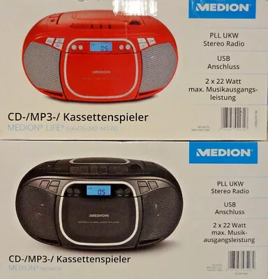 Kaufen MEDION CD-Player MP3-Player Kassettenspieler Radio MD 44176 Kassetten-Player NEU • 49.90€