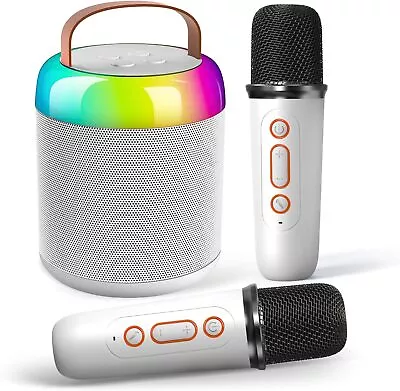 Kaufen Bluetooth 5.3 Karaoke Maschine RGB Party Lautsprecher Stimme Wechsel Mikrofon DE • 26.99€