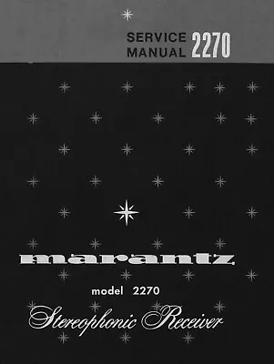Kaufen Service Manual-Anleitung Für Marantz 2270  • 13€