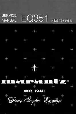 Kaufen Service Manual-Anleitung Für Marantz EQ 351  • 8€