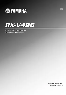 Kaufen Bedienungsanleitung-Operating Instructions Für Yamaha RX-V496  • 13.50€
