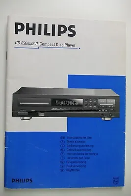 Kaufen Philips CD Player CD690/692 II Gebrauchsanweisung To-5551 • 9.90€