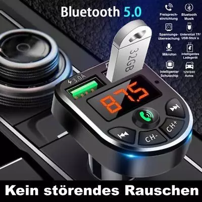 Kaufen Bluetooth FM Transmitter Auto Kfz Radio Adapter Mit Dual USB Ladegerät Für Handy • 11.95€
