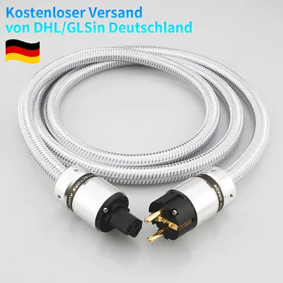 Kaufen High End Hifi Netzkabel EU AC Audiophile Stromkabel Subwoofer Schuko Power Kabel • 65€