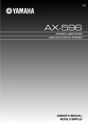 Kaufen Bedienungsanleitung-Operating Instructions Für Yamaha AX-596  • 9€