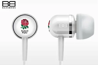 Kaufen Offizielle Bassbuds England Rugby Geschenk Verpackt-hervorragende Qualität Kopfhörer Weiß NEU • 11.56€