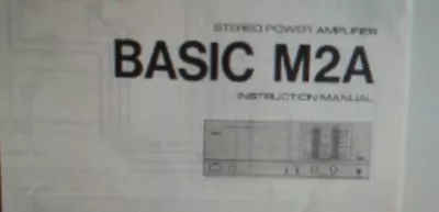 Kaufen Manuale Utente Amplificatore Finale Stereo Kenwood Basic M2A Carta Formato A4 • 19.99€