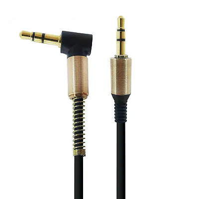 Kaufen 3,5mm Klinke AUX Kabel 90 Grad Winkel 1m Schwarz Stereo Handy Musik Audio Sound • 4.89€