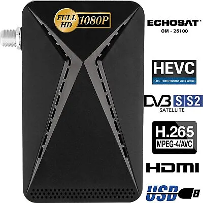 Kaufen Echosat OM-26100 Mini Sat Receiver DVB-S DVB-S2 HDMI 1080p FullHD USB • 22.95€