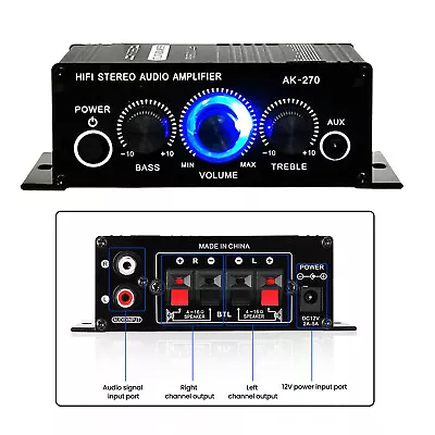 Kaufen Audio Stereo Verstärker 2 Kanal Power Lautsprecher Für Desktops Wall Small • 20.23€