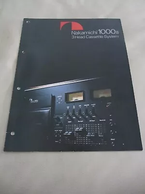 Kaufen Nakamichi  1000 II Prospekt 14 Seiten ( Englisch ) • 14.99€