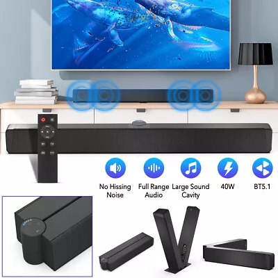 Kaufen Bluetooth 5.1 Soundbar Tisch Soundbar Subwoofer TV Heimkino System Lautsprecher • 57.99€