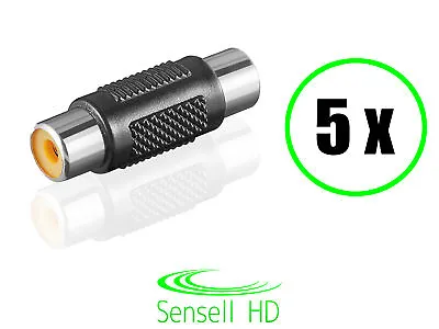 Kaufen Sensell 5 Audio Stereo Adapter Cinch RCA Buchse Chinch Verbinder Kupplung HiFi • 3.99€