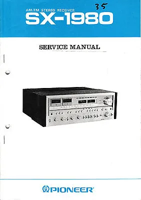 Kaufen Service Manual-Anleitung Für Pioneer SX-1980, Voll 118 Seiten • 17€