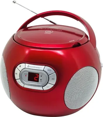 Kaufen Soundmaster SCD 2120 Rot Radiorekorder Mit CD-Spieler CD AUX Tragbar Kabellos • 59.99€